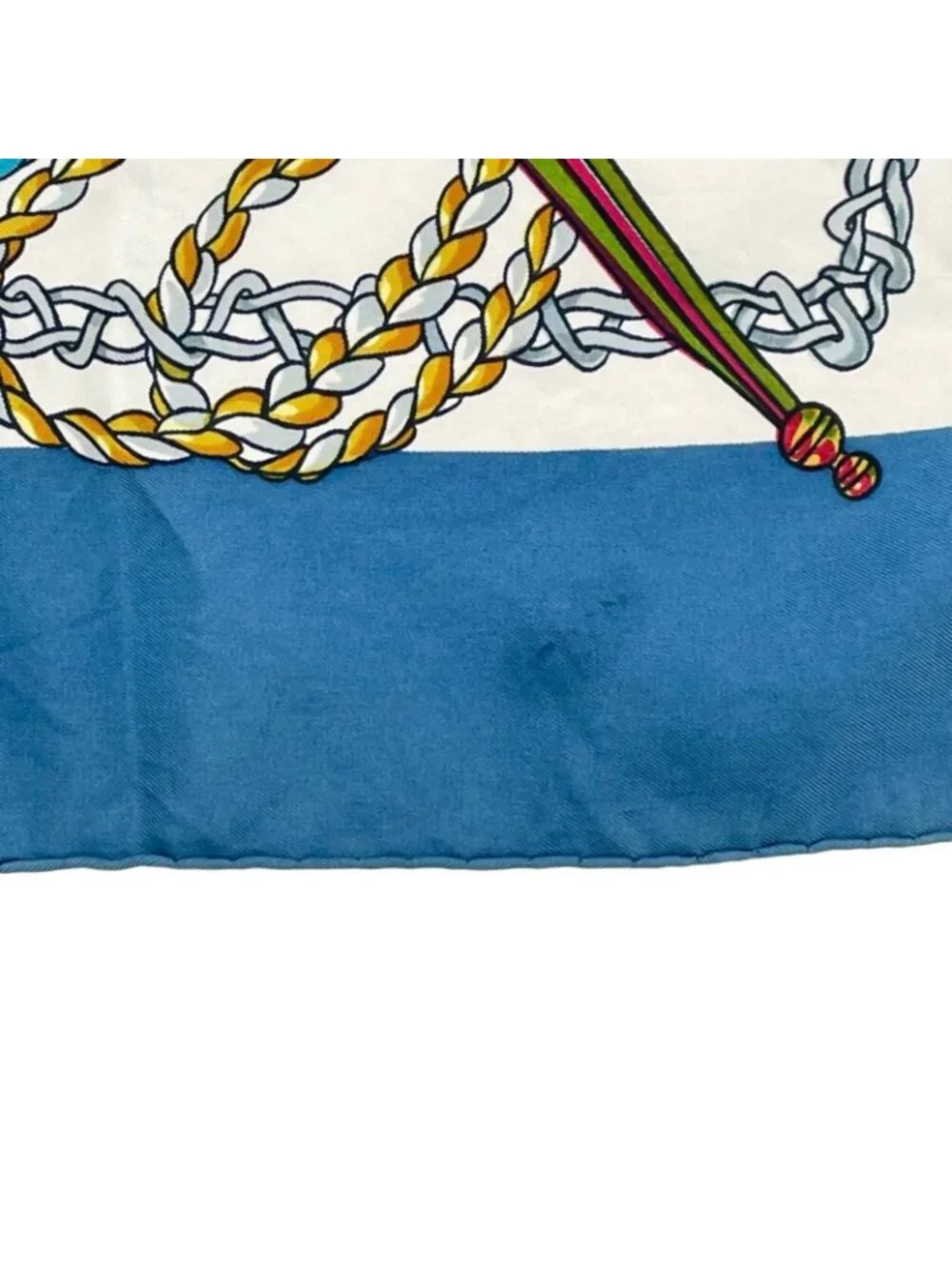 Hermes Carre 90 le Timbalier Timpani Player Scarf Silk Multicolor